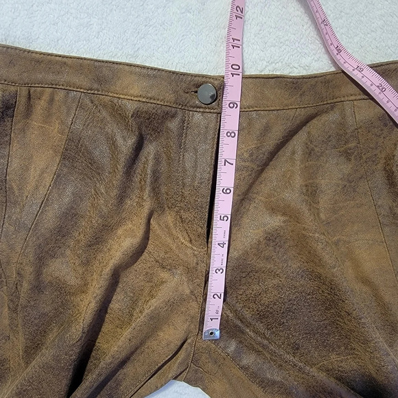 NWT Philosophy Faux Suede Camel Tan Tobacco Pants Size 6 - Picture 9 of 11